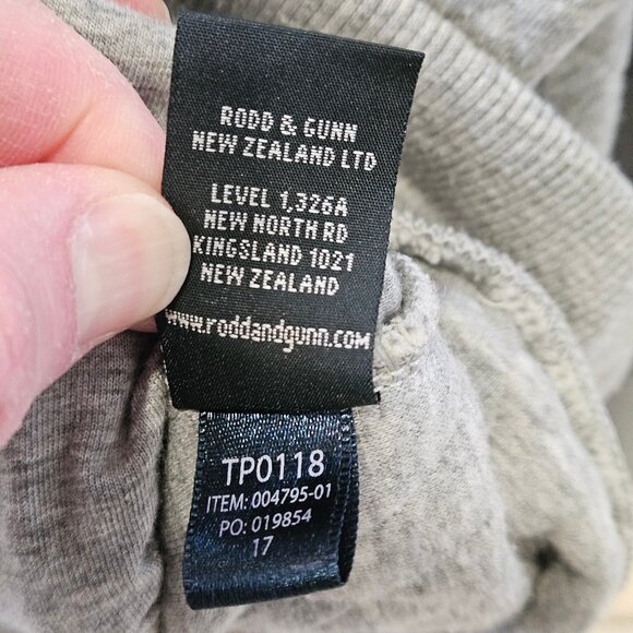 Rodd & Gunn Men's Quilted Double Zipper Sweater, Gray, Sz XL - Picture 14 of 14